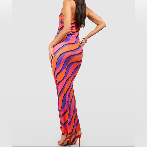 Bright Coloured Ruched Dress - Picture 5 of 10